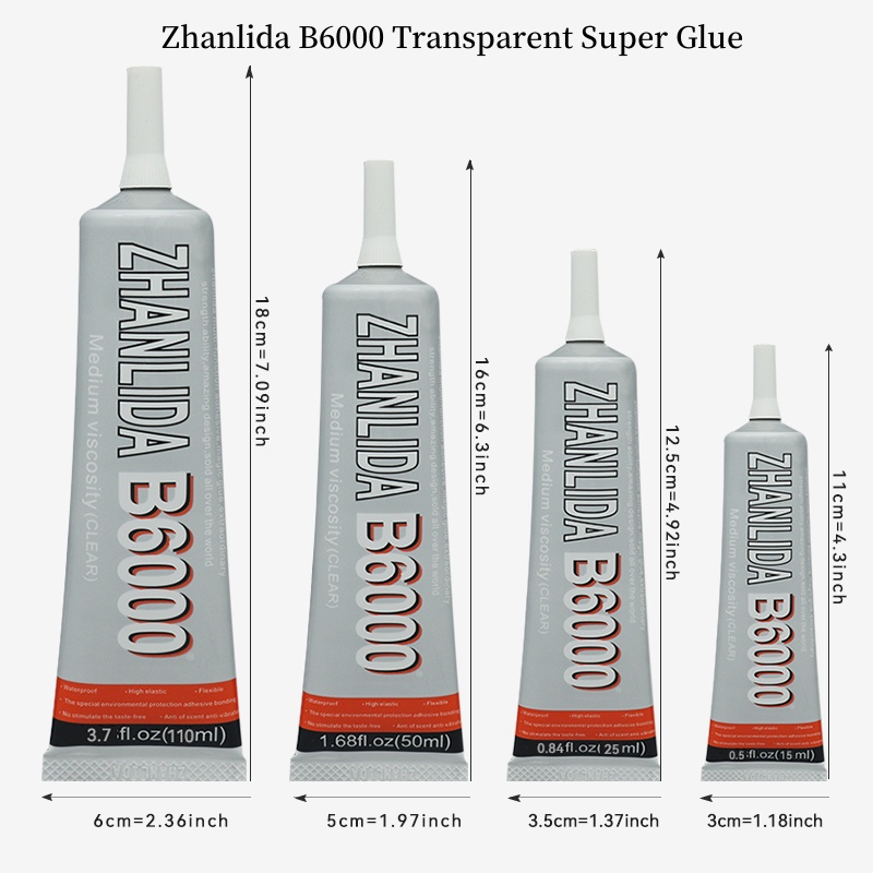 Glue For 3D Printing - Zhanlida B6000 Clear Glue 15/50/110ml Adhesive