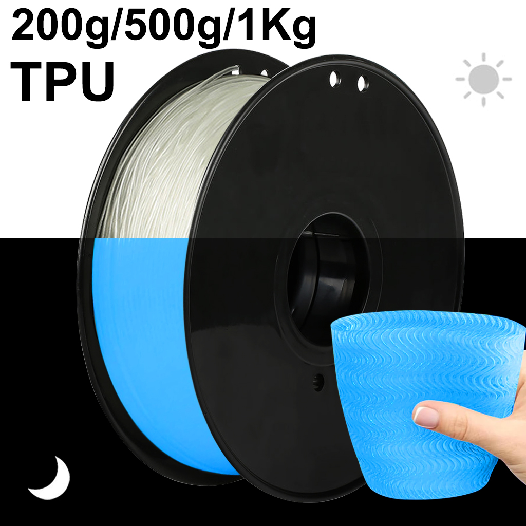 TPU Glowing Blue In The Dark 2 – Tpu Flexible Filament recenzja i cena