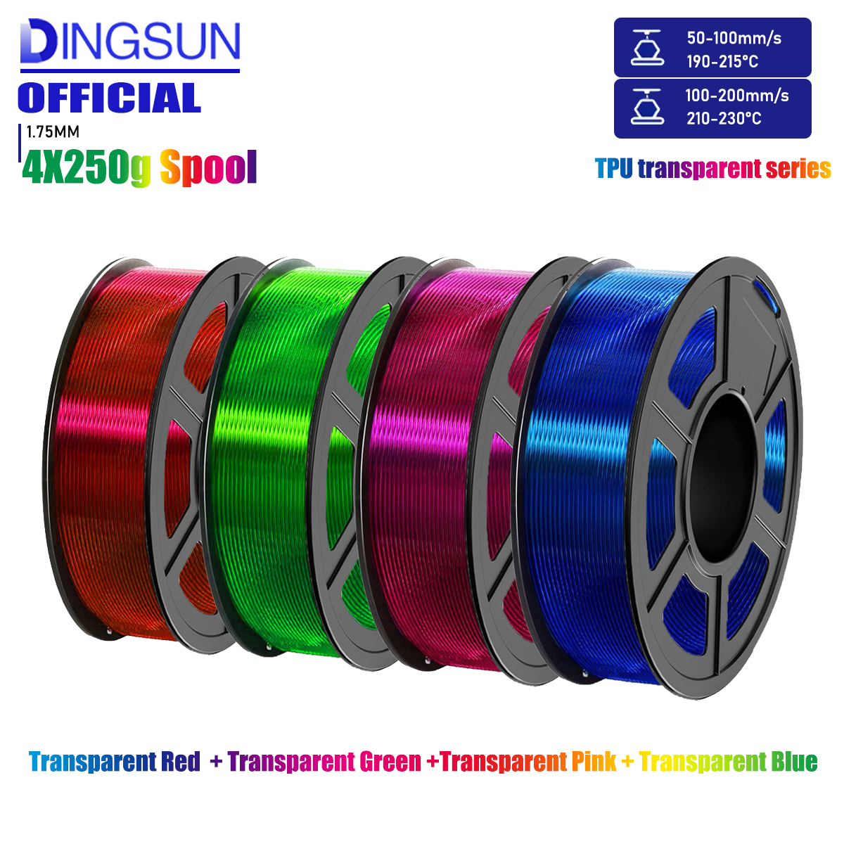 Transparent Series 1.75mm TPU  – Tpu Flexible Filament recenzja i cena