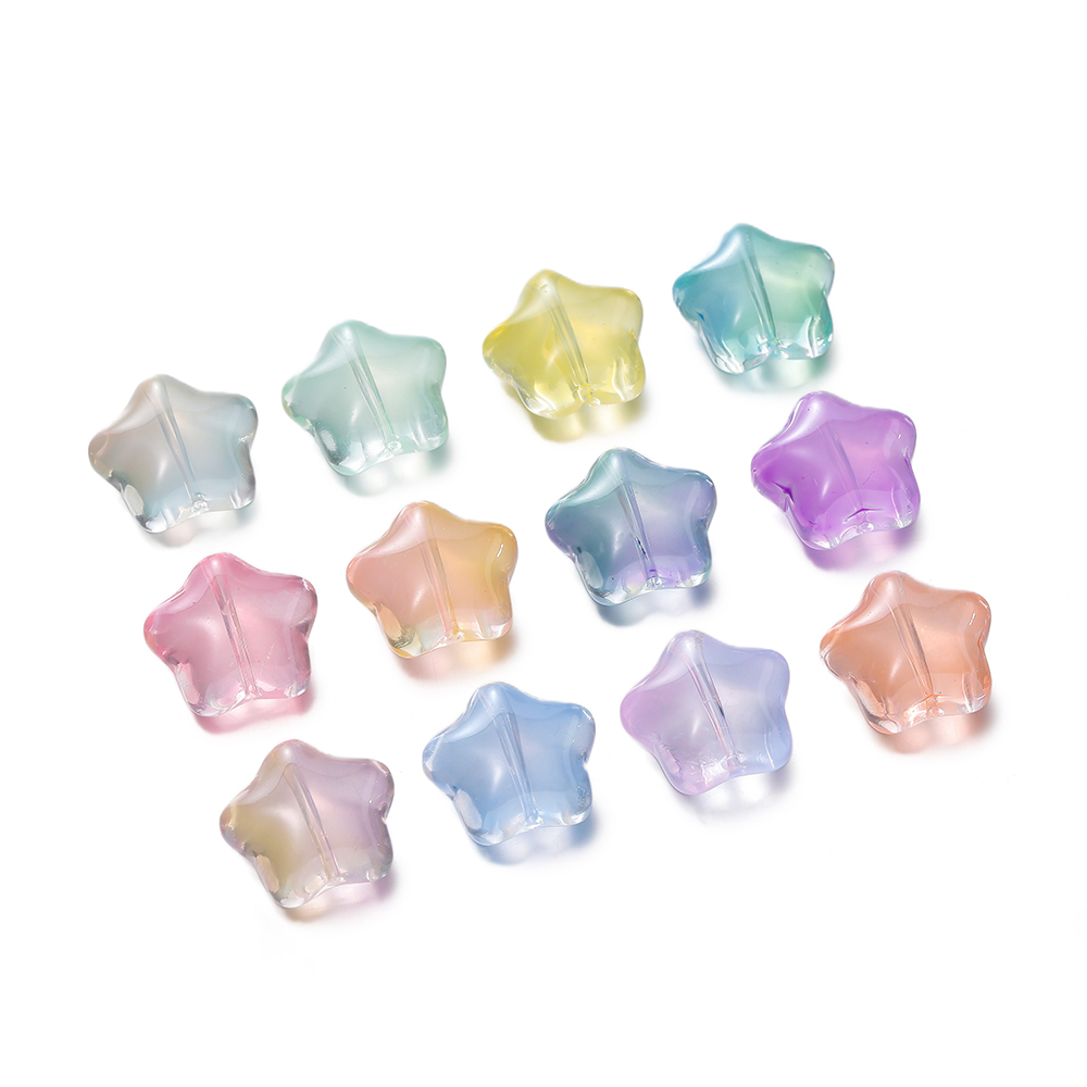 10Pcs/lot Glass Star Beads 3D  – 3D Printing Earrings recenzja i cena