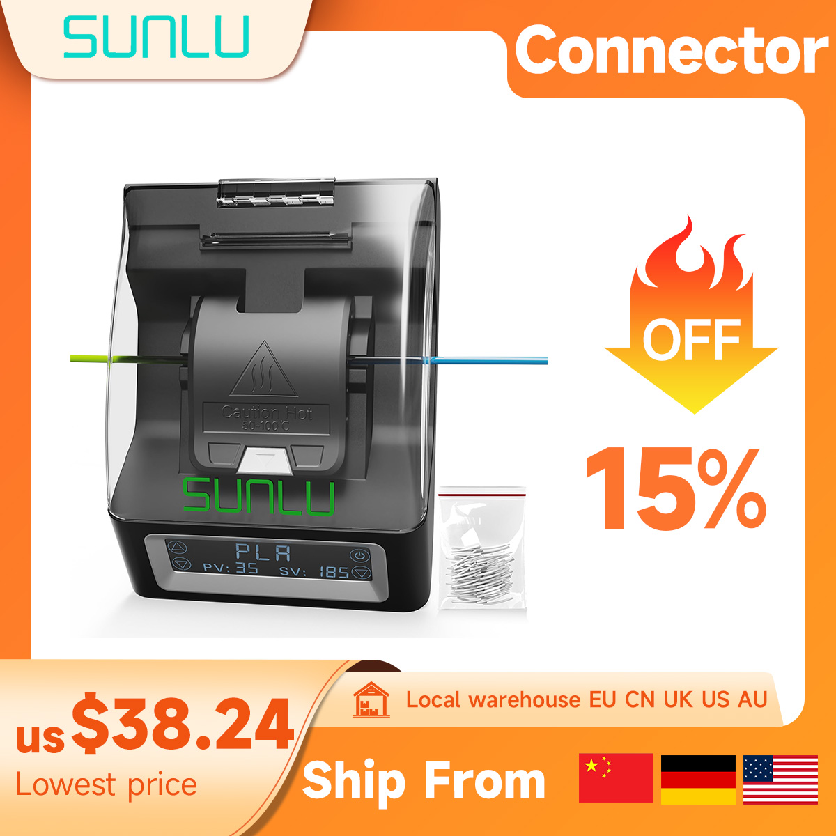 SUNLU Filament Connector For F – Tpu Flexible Filament recenzja i cena