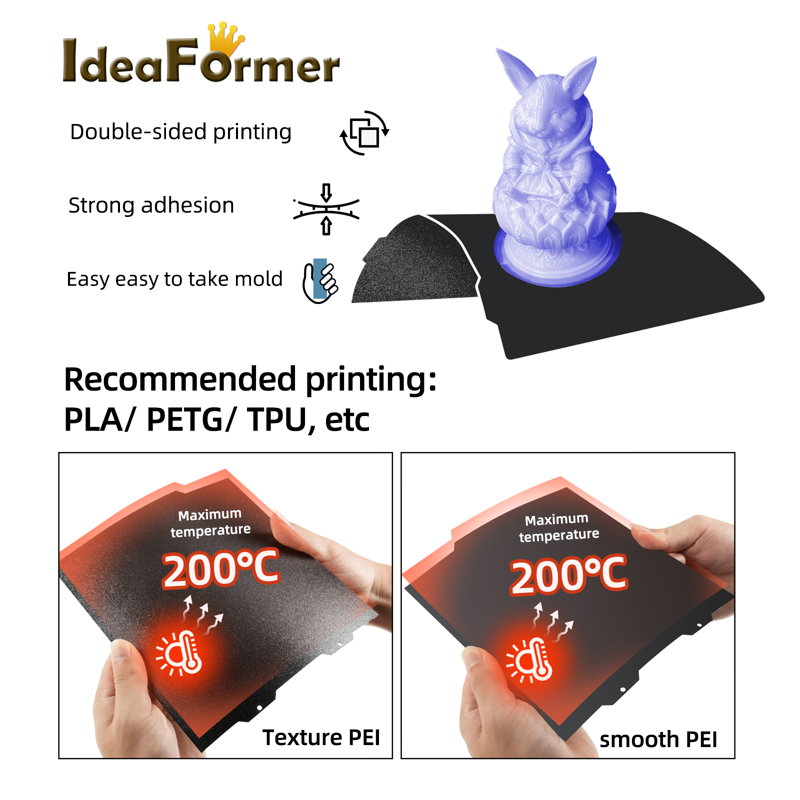 1/2PC PEI A1 Mini Black Sheet  – Pei Sheet recenzja i cena