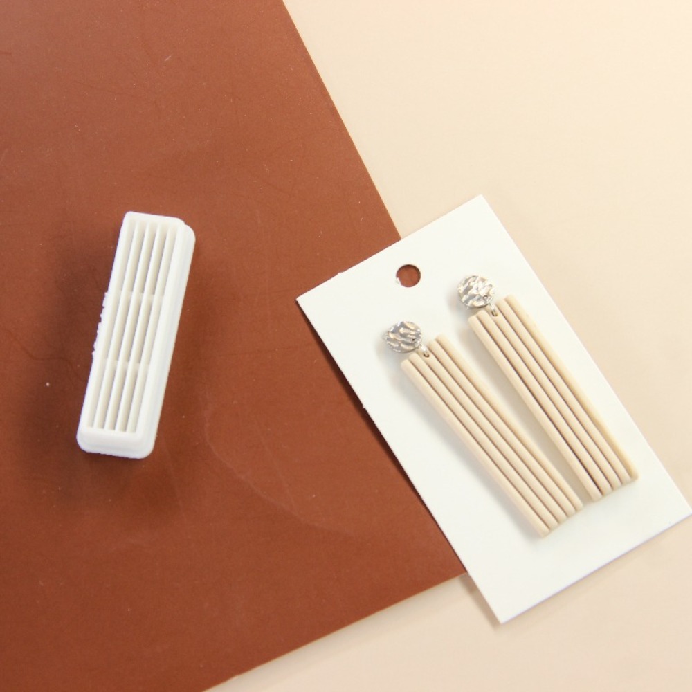 4Pcs Geometric Tassel Polymer  – 3D Printing Earrings recenzja i cena